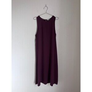 Wilfred Aritzia Pillet Midi Shift Dress in Burgundy Size MEDIUM
